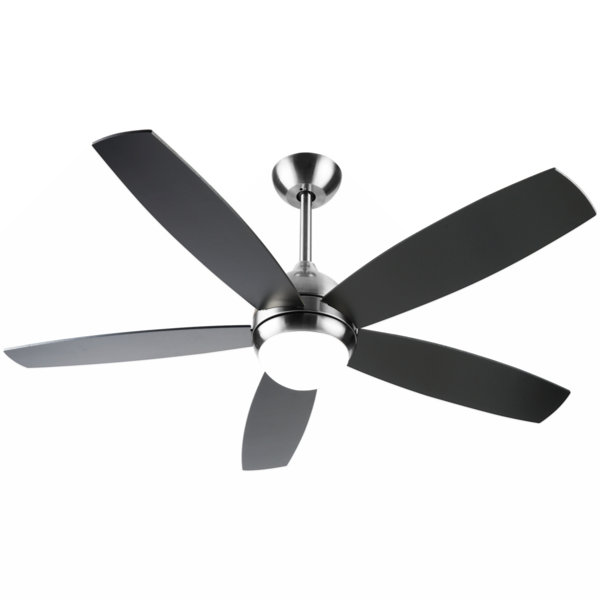 Wrought Studio 46 Inch Ceiling Fan With LED Lights(White) Wayfair